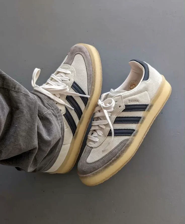 Adidas Clarks 8th Street Samba by Ronnie Fieg Kithmas White Black - Image 2