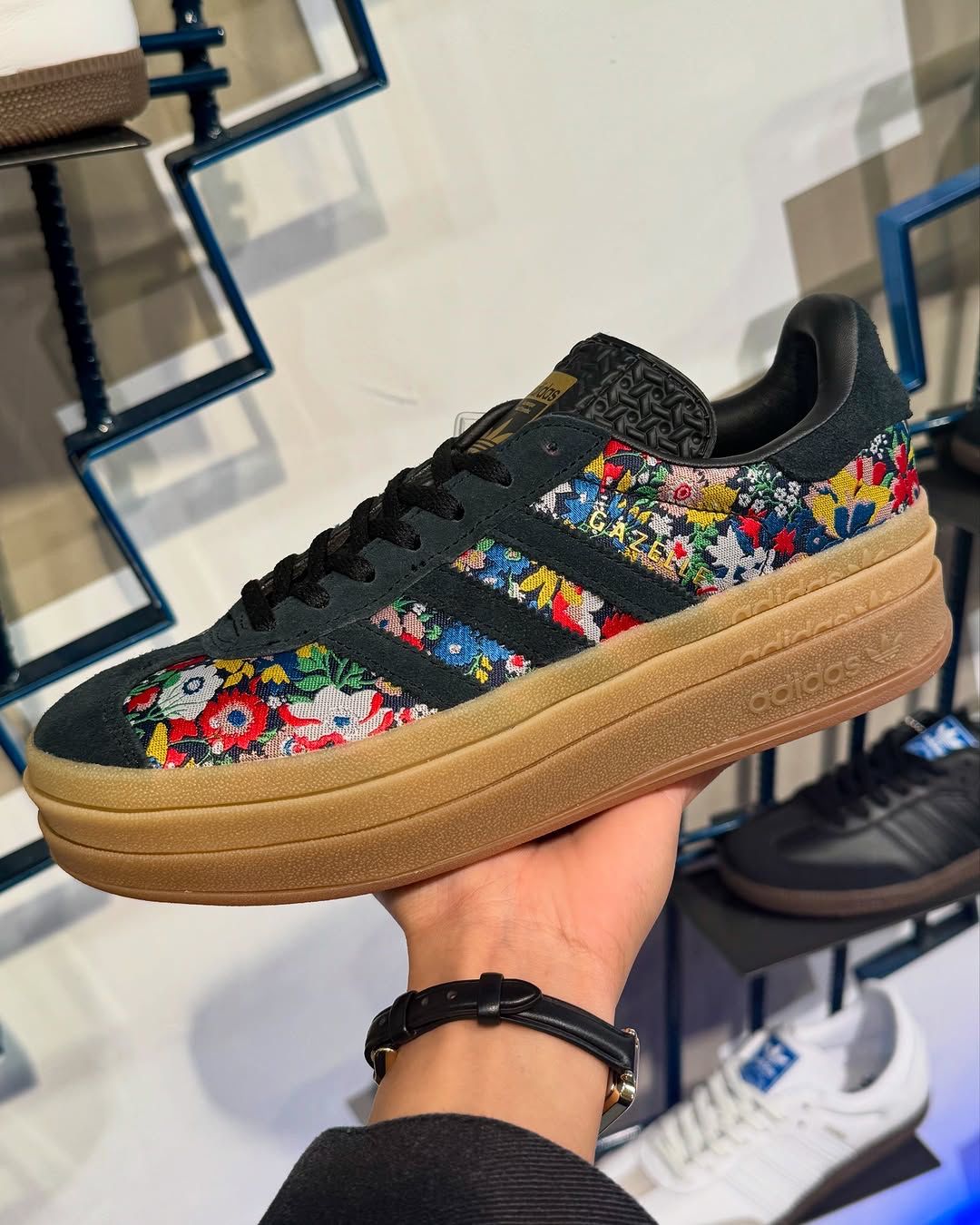 Adidas Gazelle Bold Liberty London Floral Embroidery - Image 8