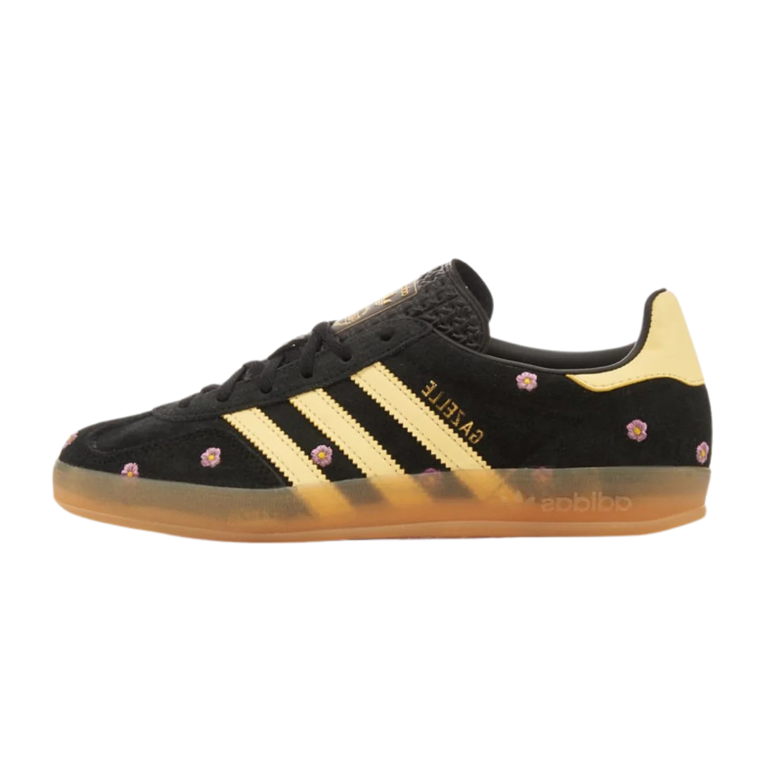 Adidas Gazelle Indoor Core Black Almost Yellow Floral