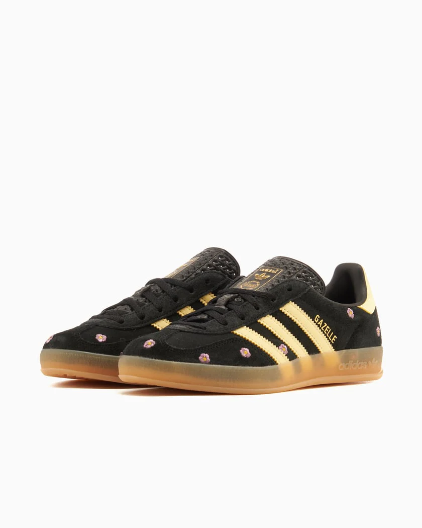 Adidas Gazelle Indoor Core Black Almost Yellow Floral - Image 3