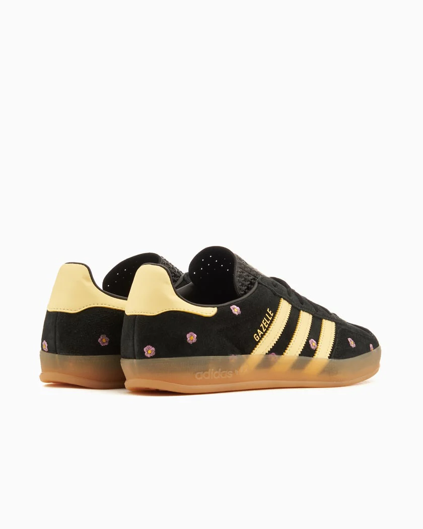Adidas Gazelle Indoor Core Black Almost Yellow Floral - Image 4