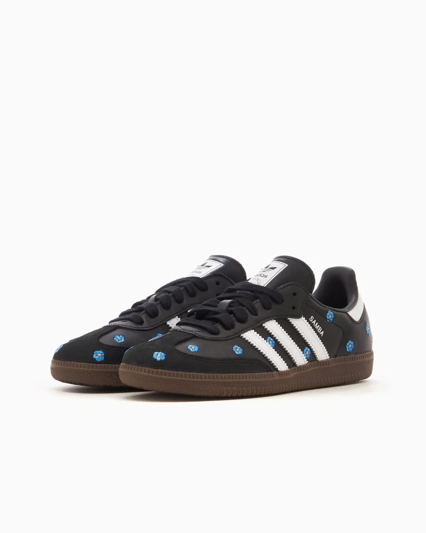 Adidas Samba Light Blue Floral Core Black - Image 3