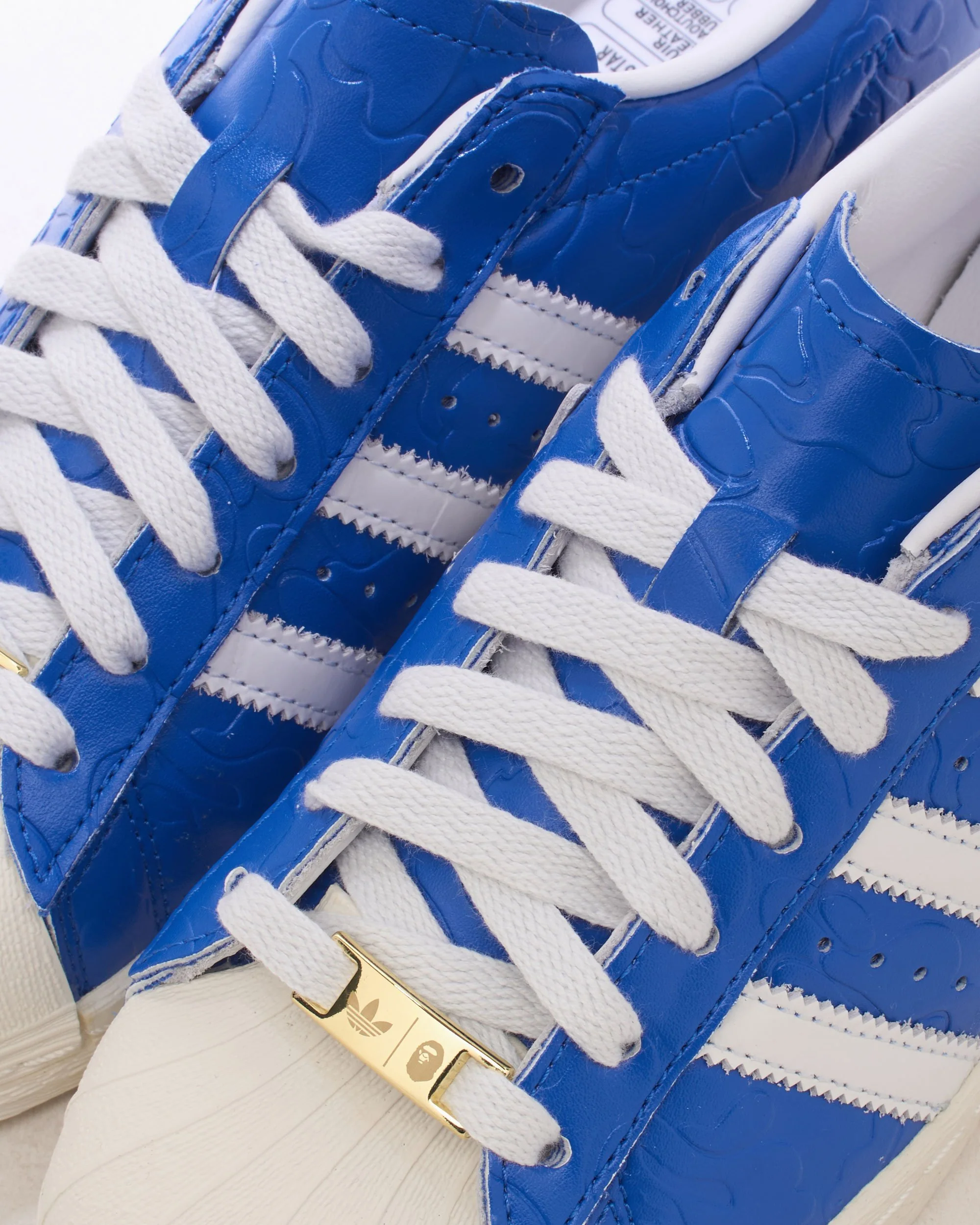 adidas Superstar Vintage Bape Blue White - Image 3