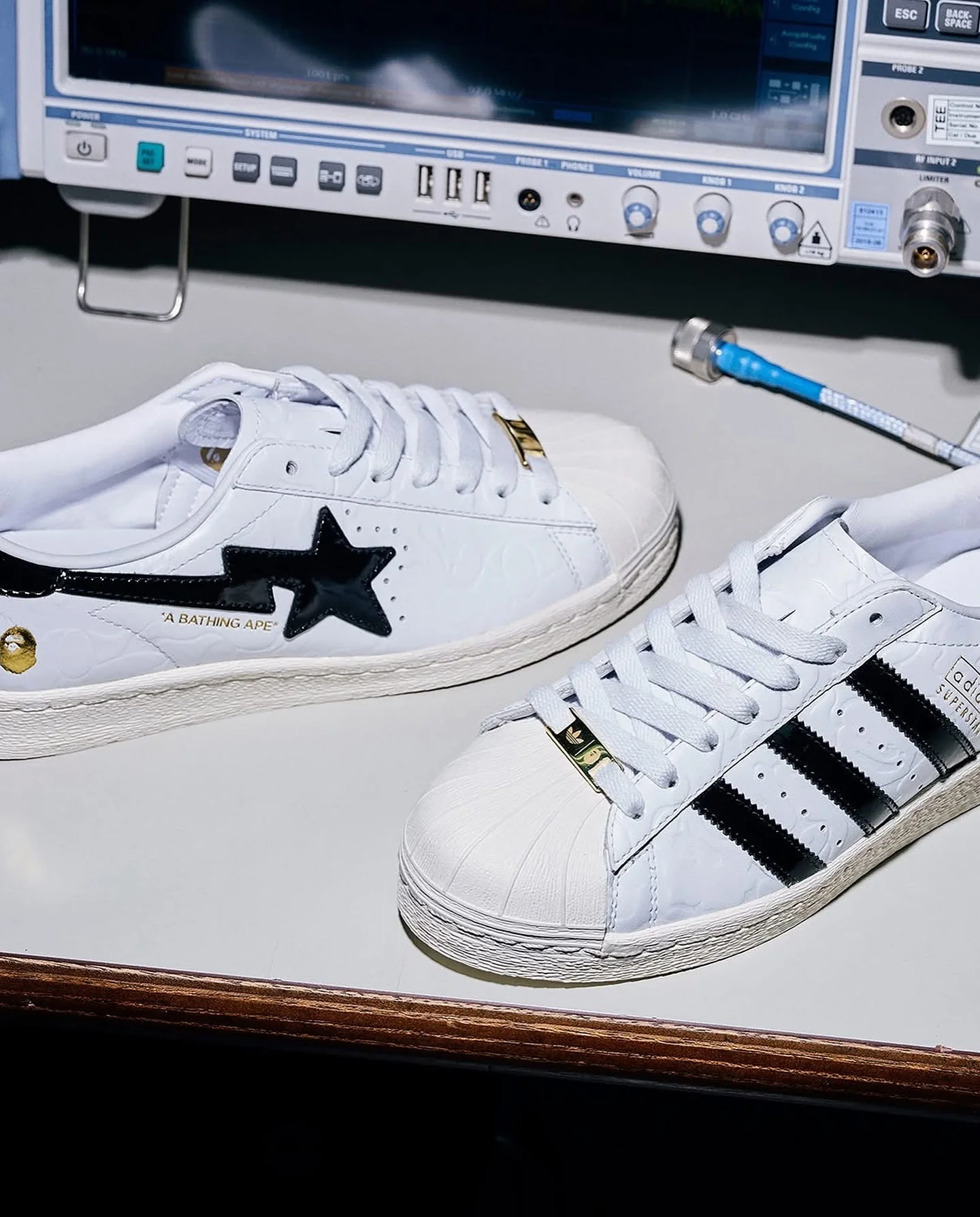 adidas Superstar Vintage Bape White Black - Image 3