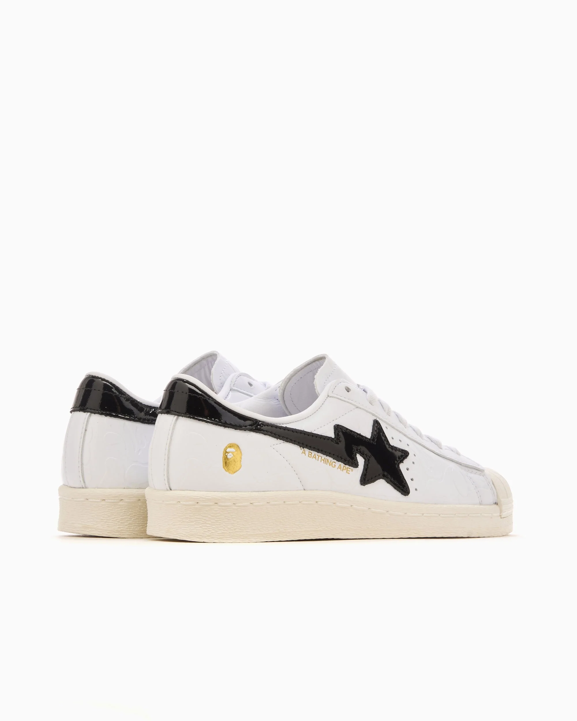 adidas Superstar Vintage Bape White Black - Image 6