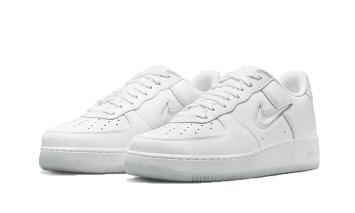 Nike Air Force 1 Low '07 Retro Color of the Month Jewel Swoosh Triple White - Image 2