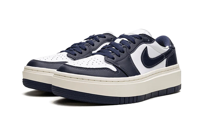 Air Jordan 1 Low Elevate White Midnight Navy Sail - Image 2