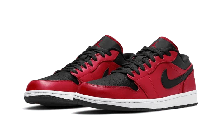 Air Jordan 1 Low Reverse Bred Pebbled Swoosh - Image 2