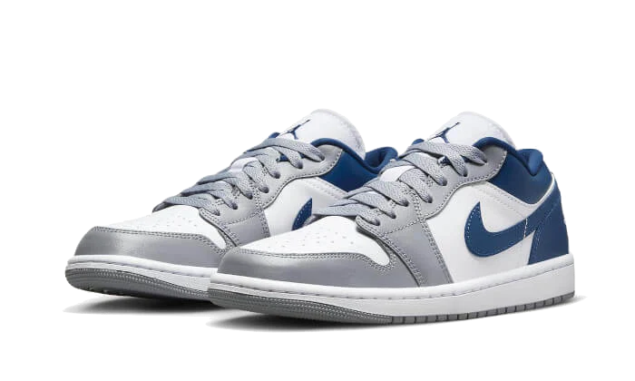 Air Jordan 1 Low White Grey Blue - Image 2