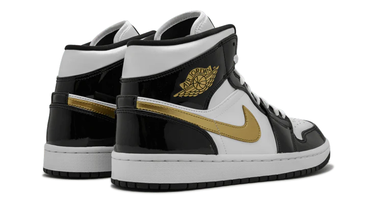 Air Jordan 1 Mid Black Gold - Image 3