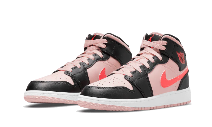 Air Jordan 1 Mid Black Pink Crimson - Image 2