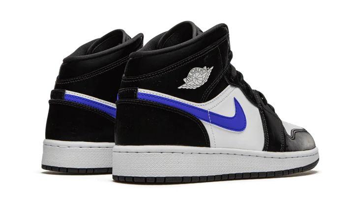 Air Jordan 1 Mid Black Racer Blue White - Image 3