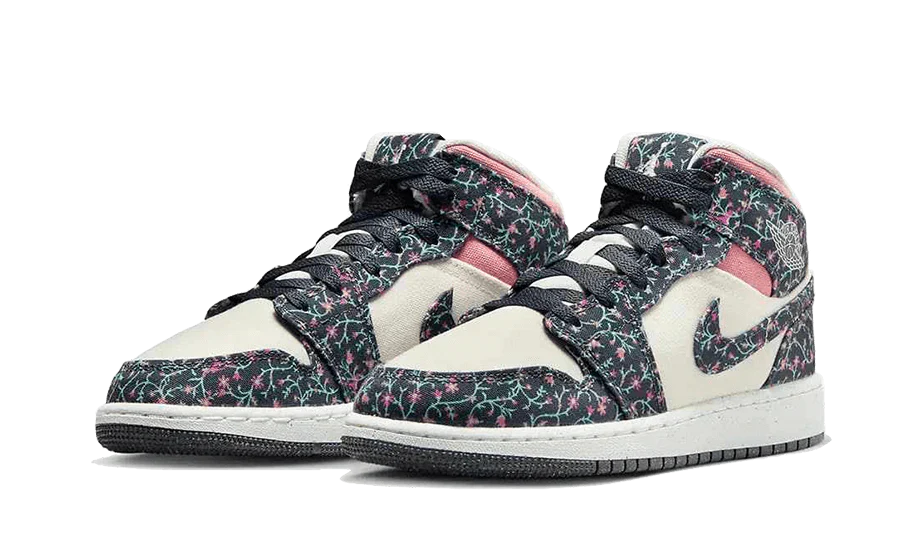 Air Jordan 1 Mid Floral Canvas - Image 2