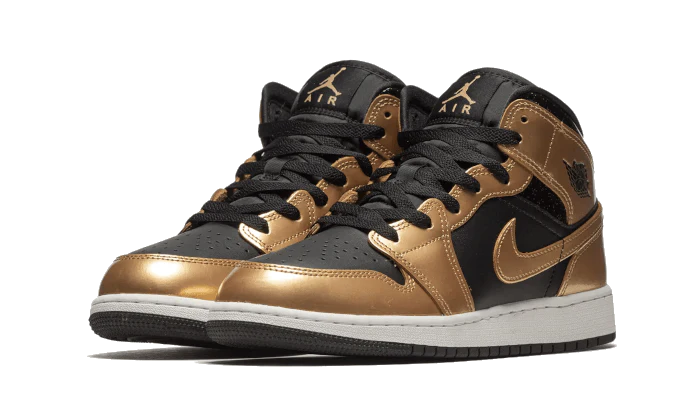 Air Jordan 1 Mid Metallic Gold - Image 2