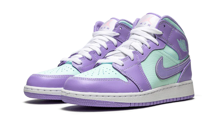 Air Jordan 1 Mid Purple Aqua - Image 2