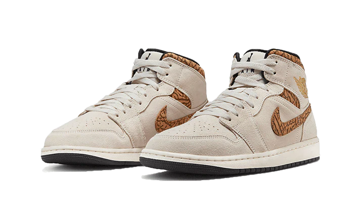 Air Jordan 1 Mid SE Brown Elephant - Image 2