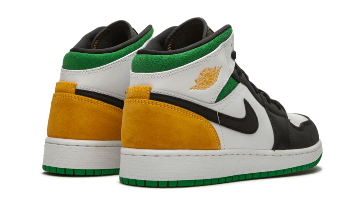 Air Jordan 1 Mid SE White Laser Orange Lucky Green - Image 3