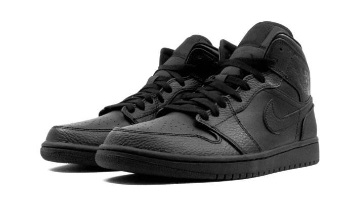 Air Jordan 1 Mid Triple Black - Image 2