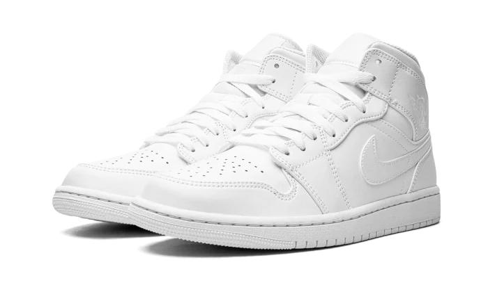Air Jordan 1 Mid Triple White (2022) - Image 2