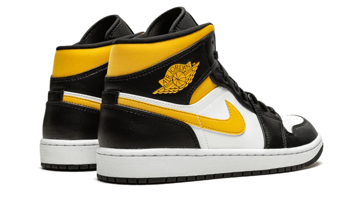 Air Jordan 1 Mid White Pollen Black - Image 3