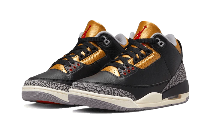 Air Jordan 3 Retro Black Cement Gold - Image 2