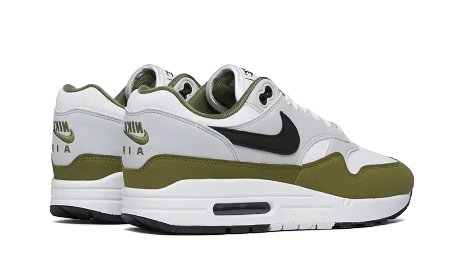 Nike Air Max 1 White Black Medium Olive - Image 4