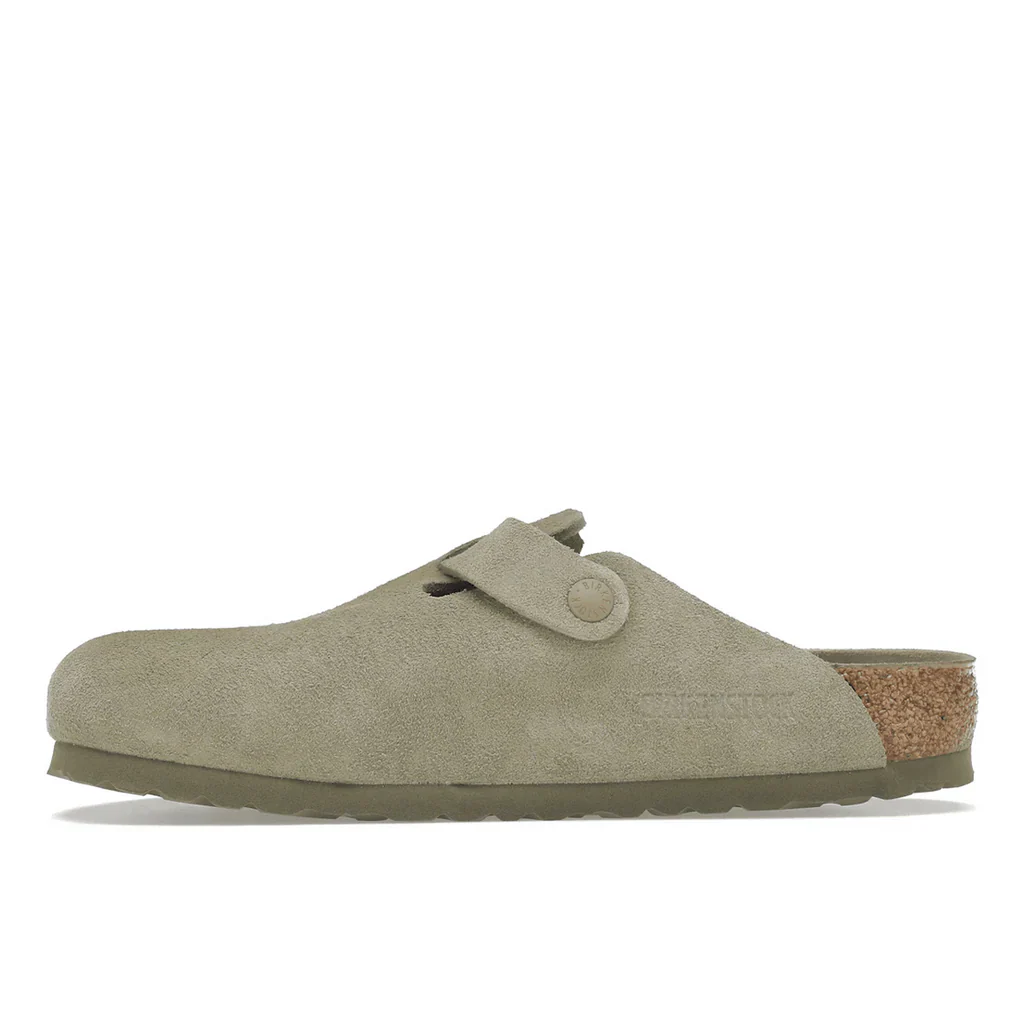 Birkenstock Boston Soft Footbed Suede Faded Khaki - Image 3