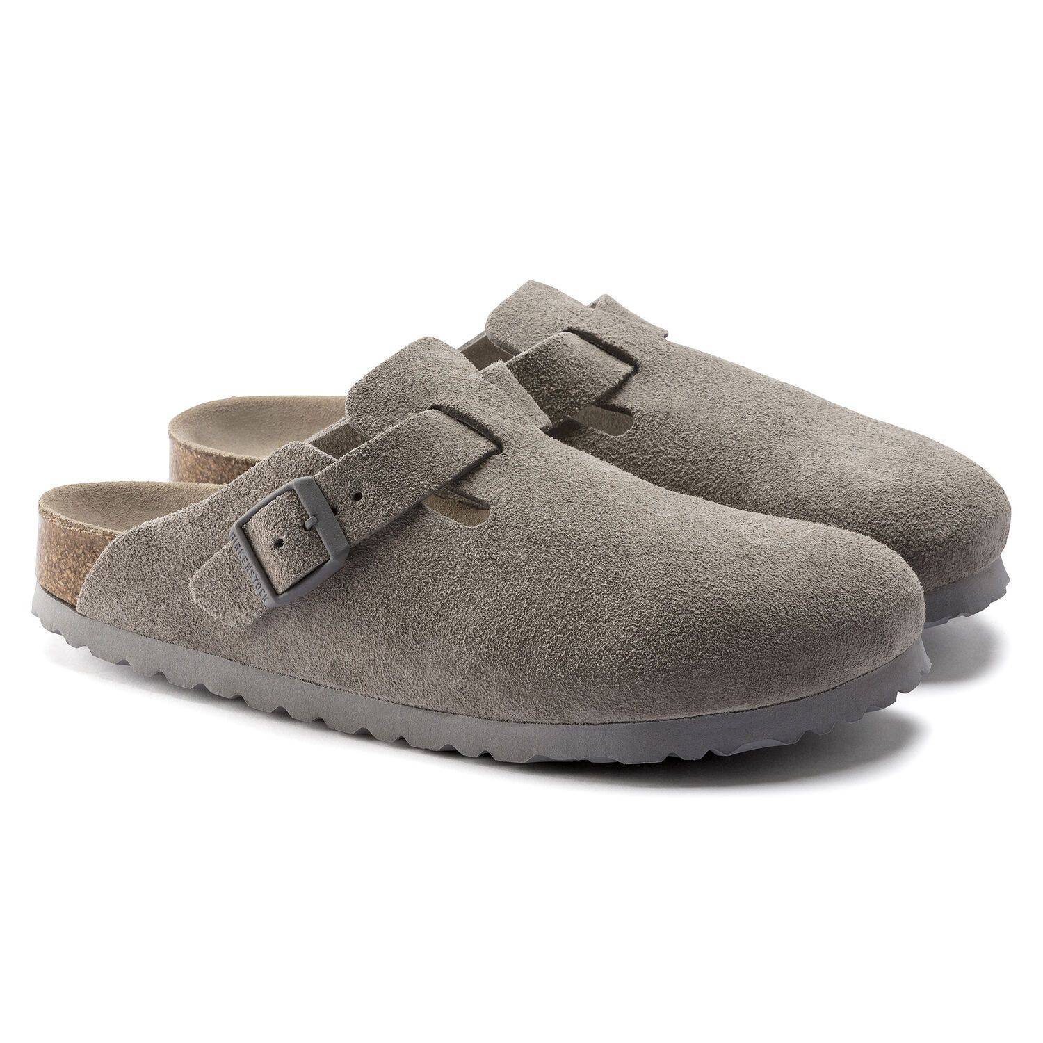 Birkenstock Boston Soft Footbed Suede Stone Coin - Image 2
