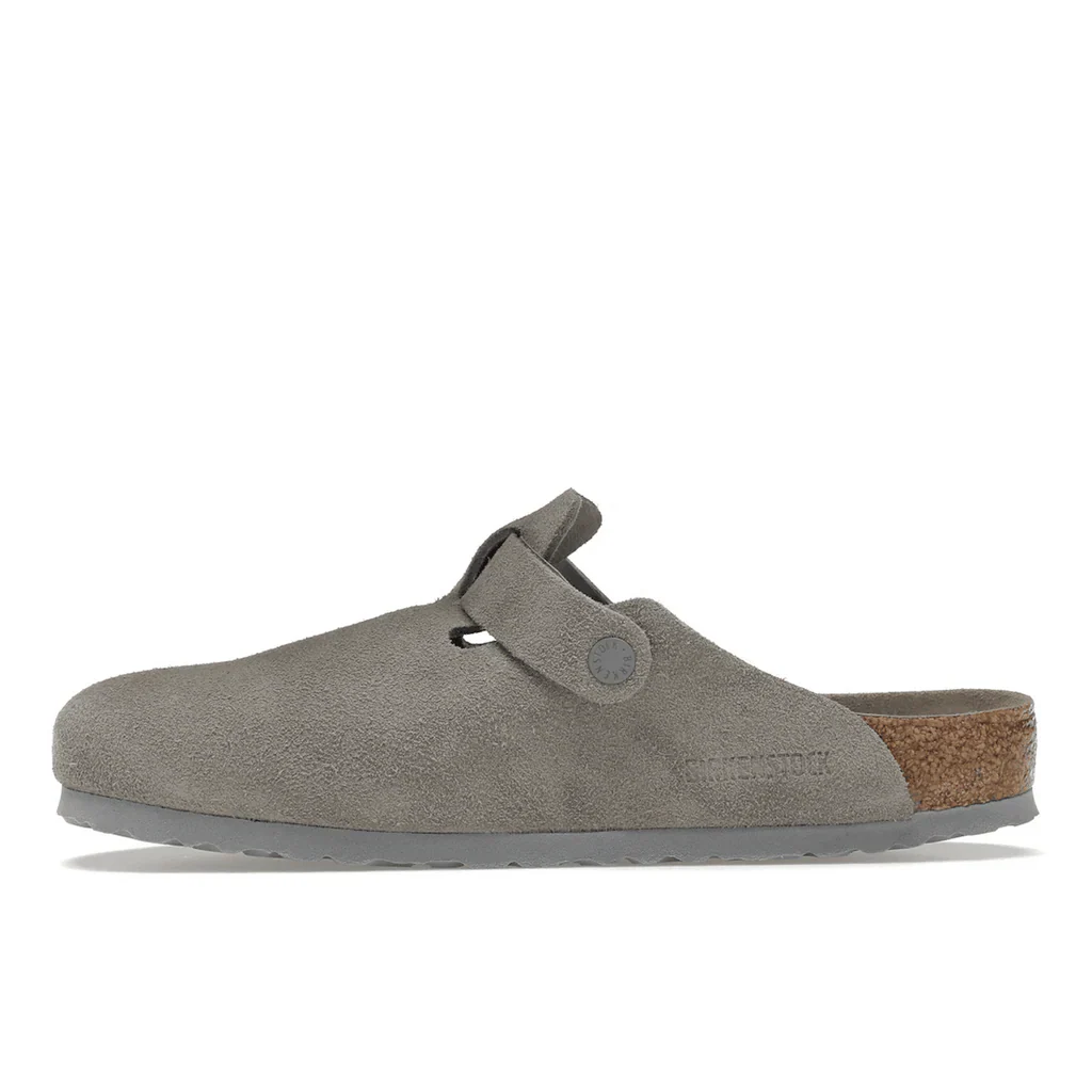 Birkenstock Boston Soft Footbed Suede Stone Coin - Image 3