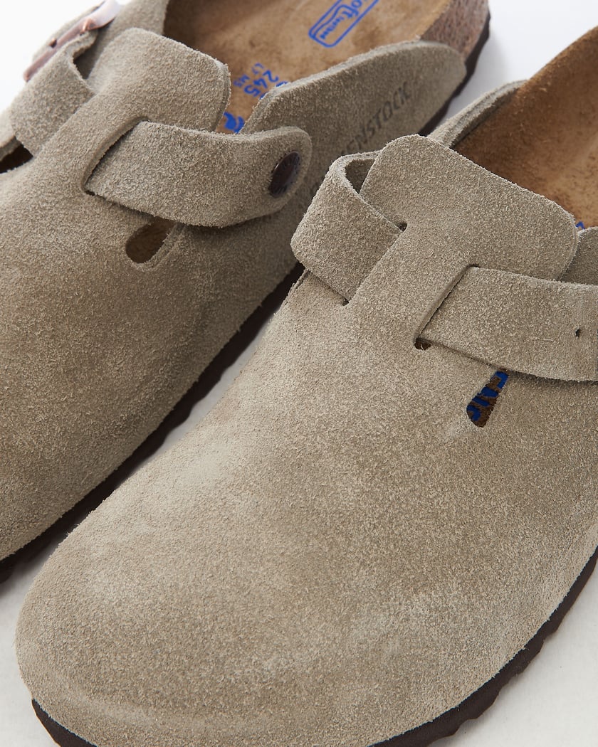 Birkenstock Boston Soft Footbed Suede Taupe (Narrow Fit) - Image 2