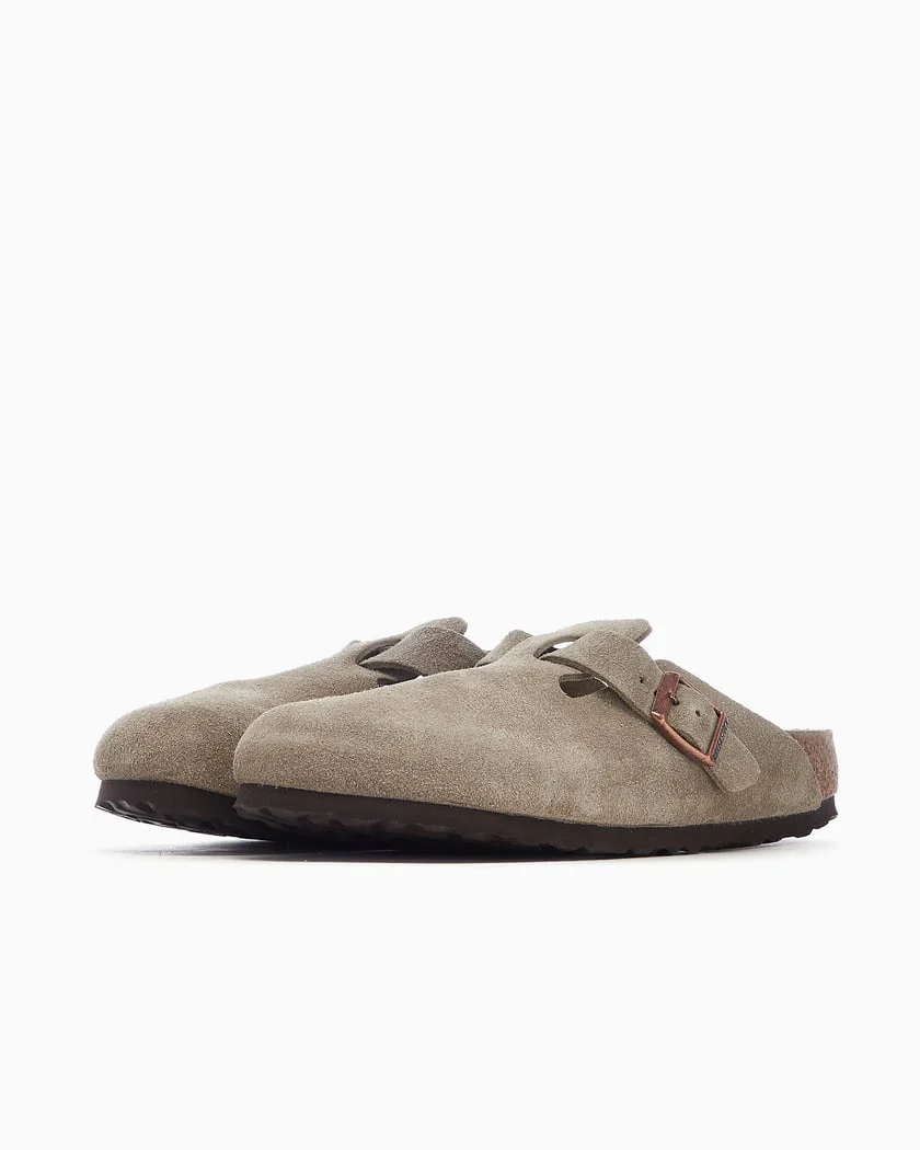 Birkenstock Boston Soft Footbed Suede Taupe (Narrow Fit) - Image 3