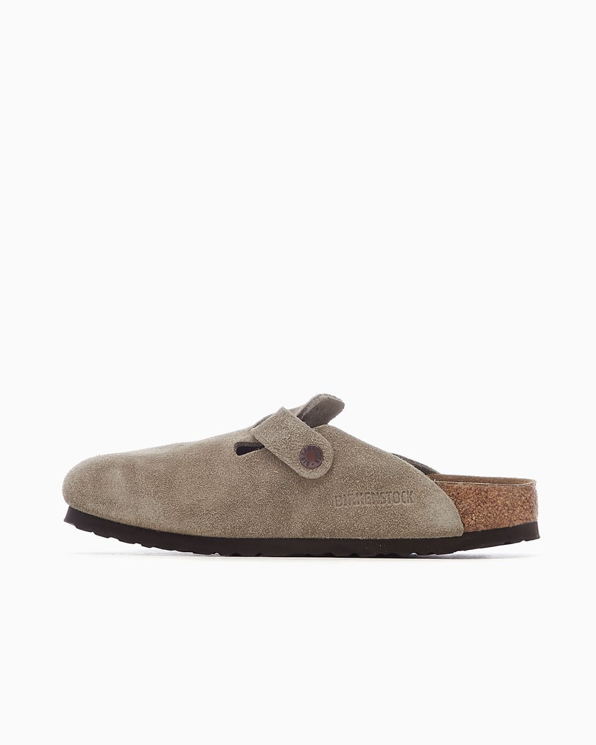 Birkenstock Boston Soft Footbed Suede Taupe (Narrow Fit) - Image 4