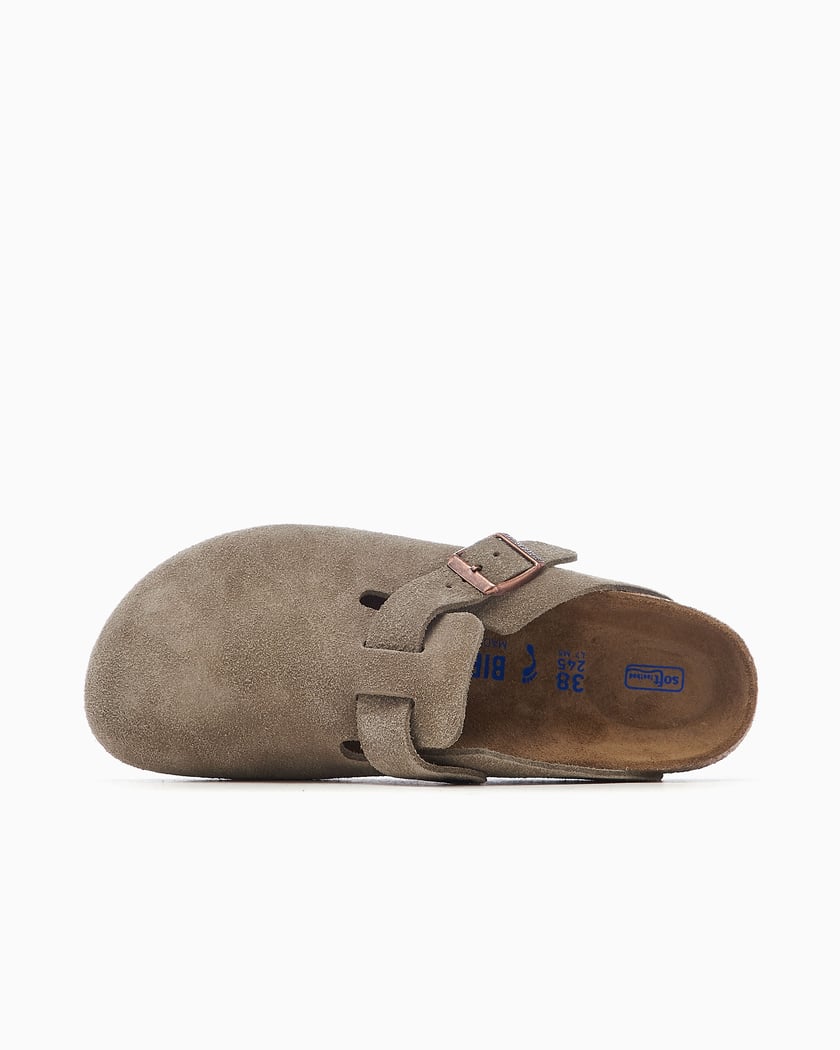 Birkenstock Boston Soft Footbed Suede Taupe (Narrow Fit) - Image 6