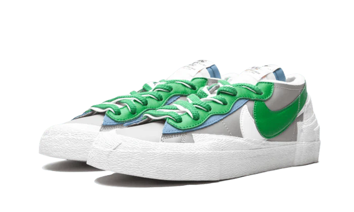 Nike Blazer Low Sacai Medium Grey Classic Green - Image 2