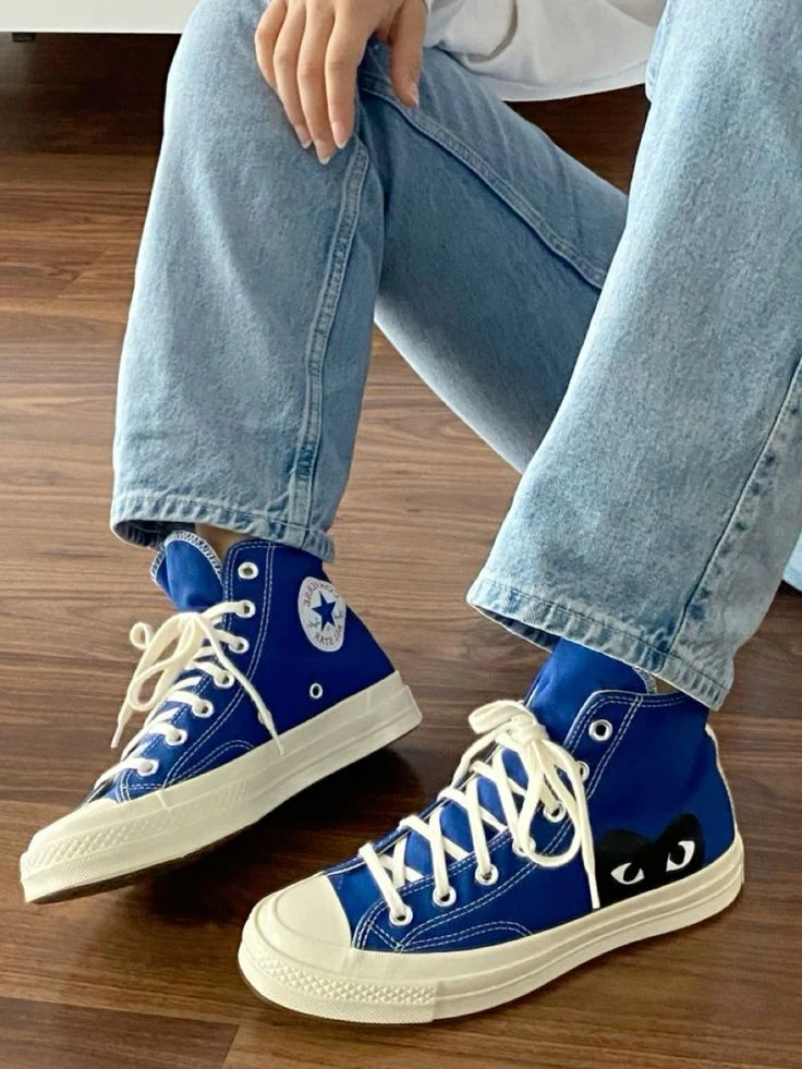 Converse Chuck Taylor All Star 70 Hi Comme des Garcons PLAY Blue Quartz - Image 2