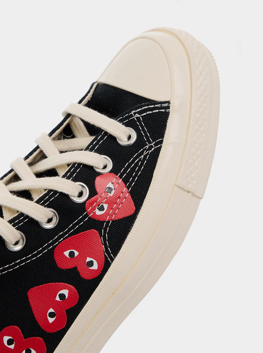Converse Chuck Taylor All Star 70 Hi Comme des Garcons PLAY Multi-Heart Black - Image 5