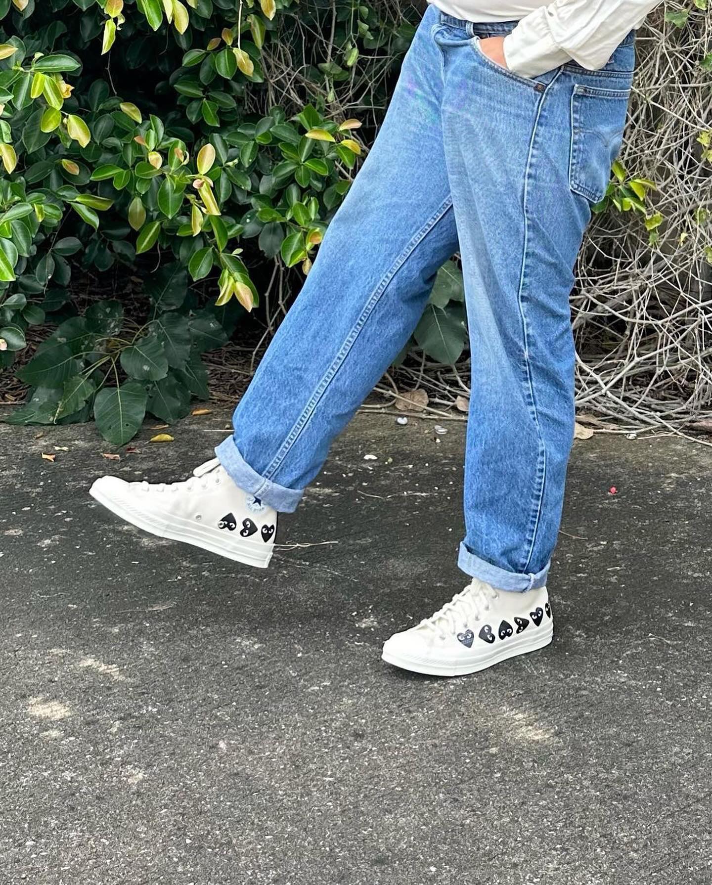 Converse Chuck Taylor All Star 70 Hi Comme des Garcons PLAY Multi-Heart Milk - Image 2