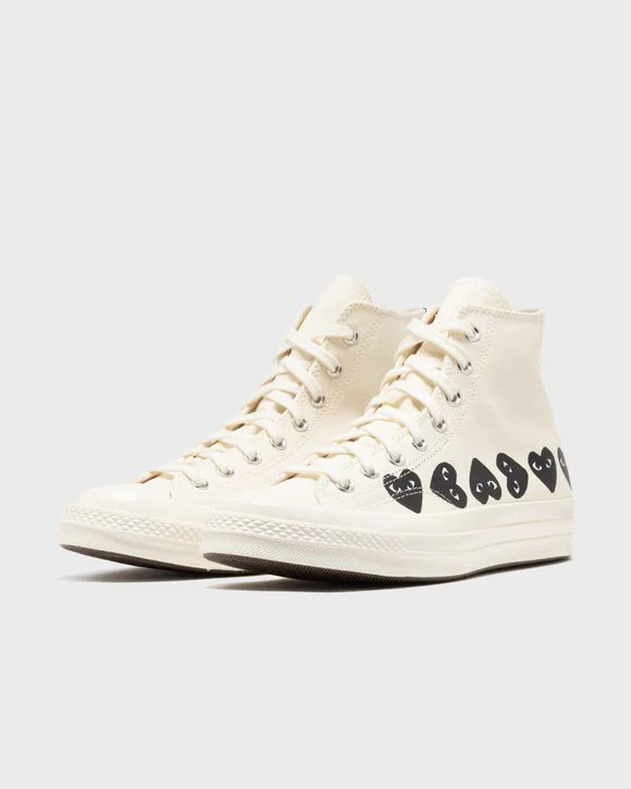 Converse Chuck Taylor All Star 70 Hi Comme des Garcons PLAY Multi-Heart Milk - Image 3