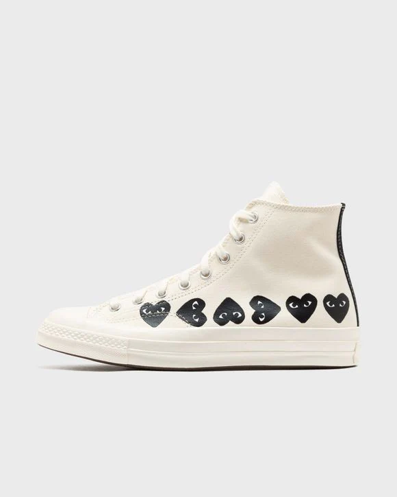 Converse Chuck Taylor All Star 70 Hi Comme des Garcons PLAY Multi-Heart Milk - Image 4