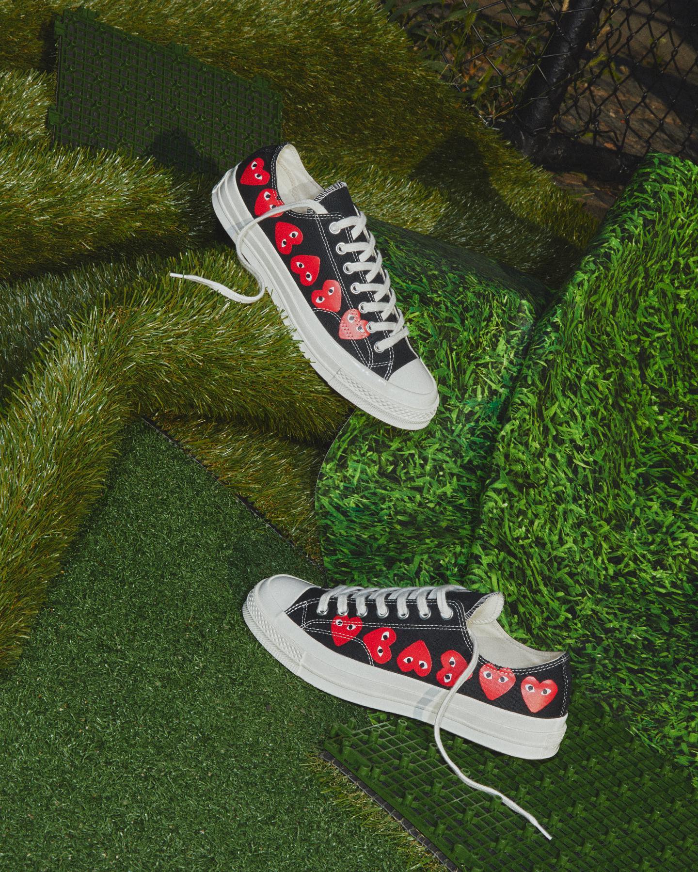 Converse Chuck Taylor All Star 70 Ox Comme des Garcons PLAY Multi-Heart Black - Image 2