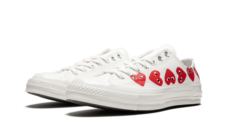 Converse Chuck Taylor All Star 70 Ox Comme des Garcons PLAY Multi-Heart White - Image 3