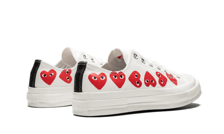 Converse Chuck Taylor All Star 70 Ox Comme des Garcons PLAY Multi-Heart White - Image 4