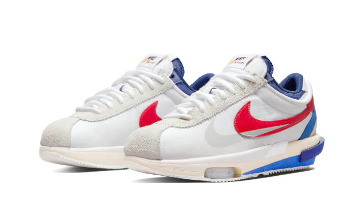 Nike Cortez 4.0 Sacai White University Red Blue - Image 2