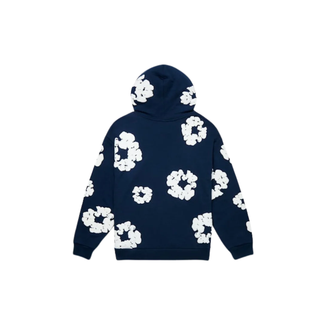 Denim Tears The Cotton Wreath Hoodie Navy - Image 2