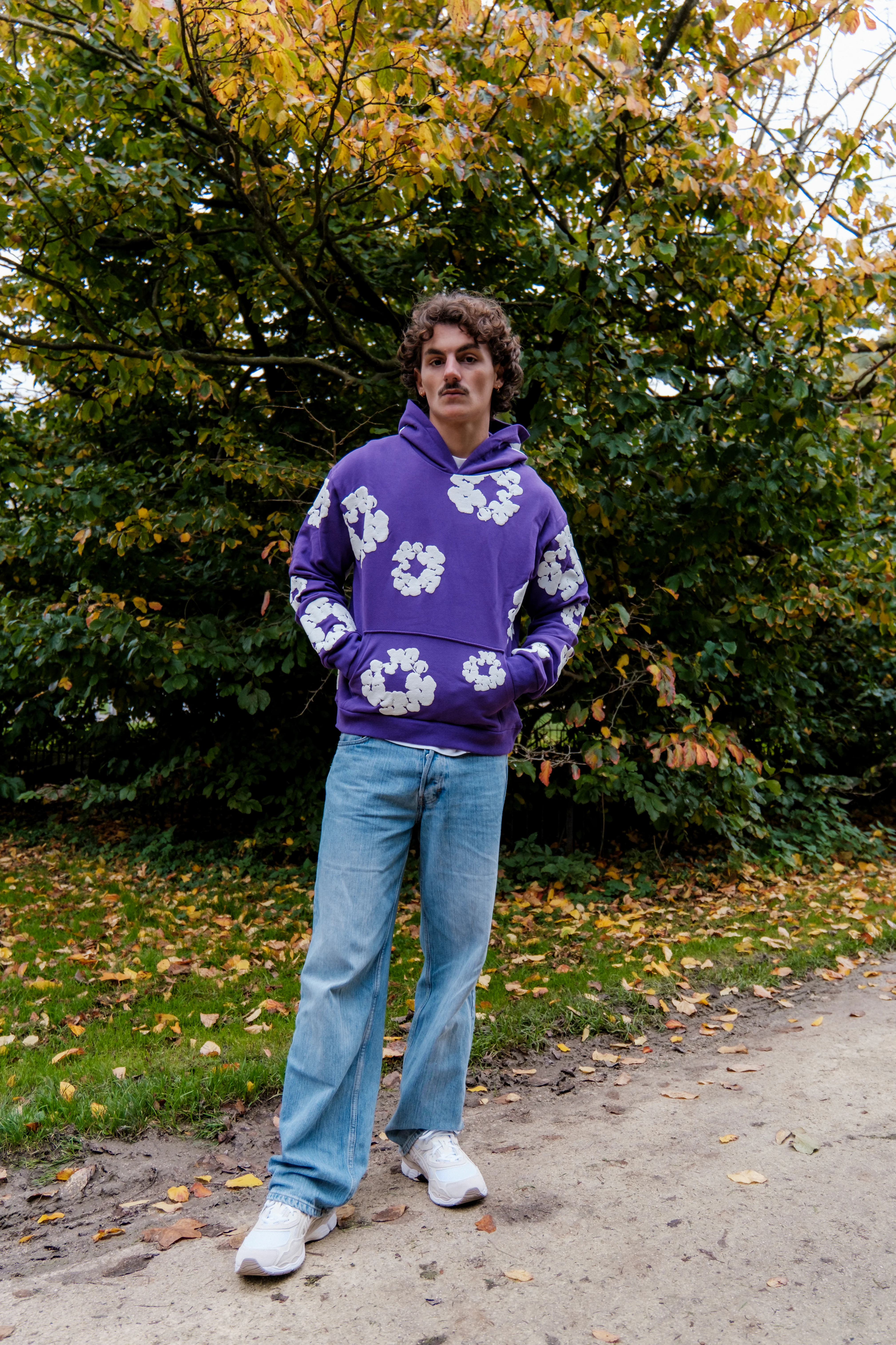 Denim Tears The Cotton Wreath Hoodie Purple - Image 2