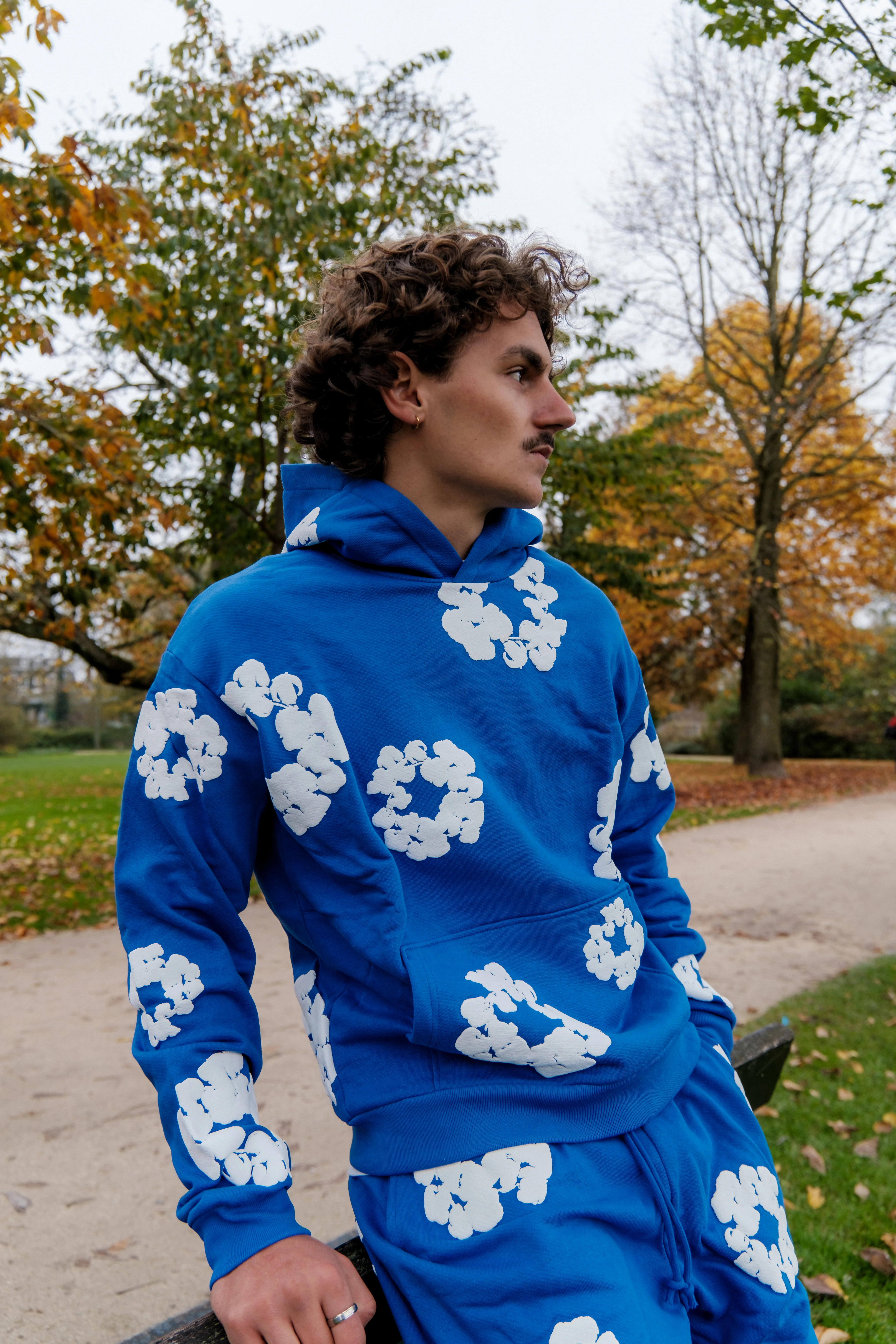 Denim Tears The Cotton Wreath Hoodie Royal Blue - Image 2