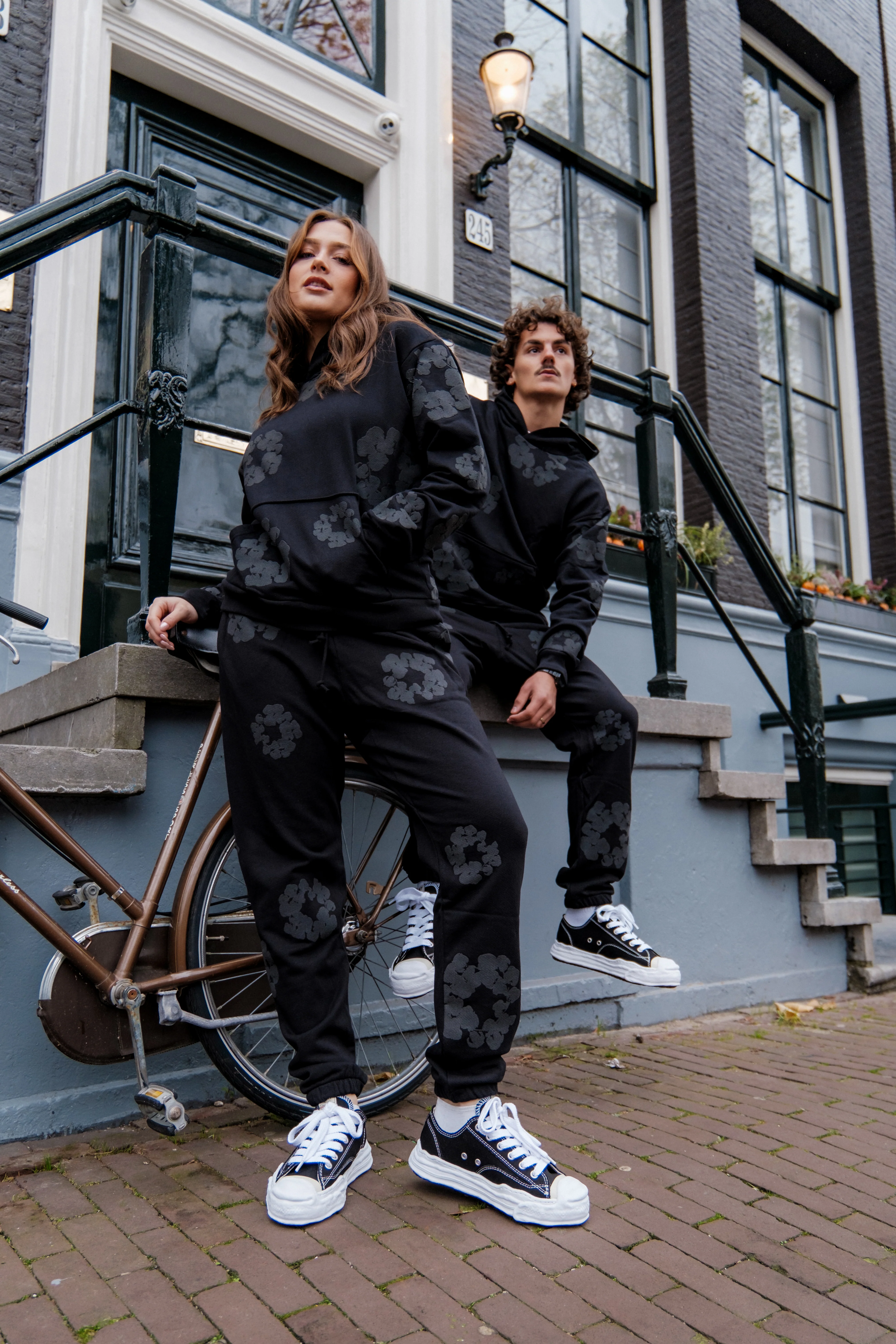 Denim Tears The Cotton Wreath Hoodie Black Monochrome - Image 3
