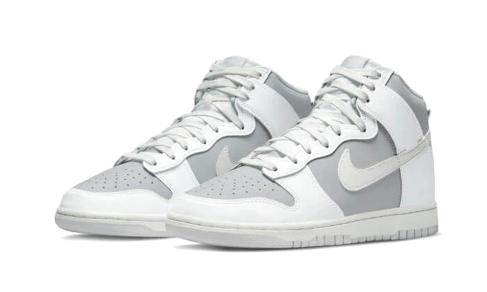 Nike Dunk High Retro Grey White - Image 2