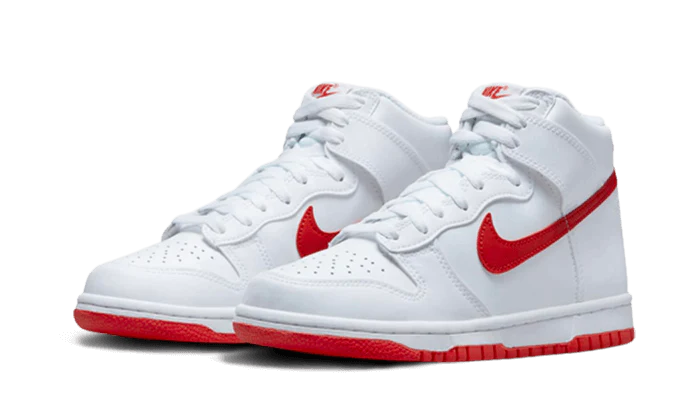 Nike Dunk High White Picante Red - Image 2