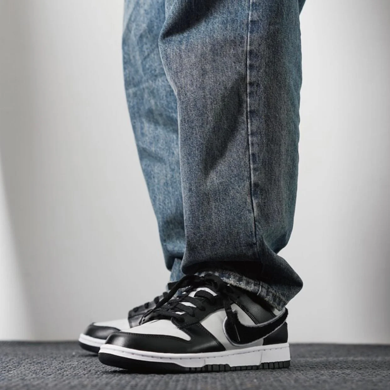 Nike Dunk Low Chenille Swoosh Grey Black - Image 2